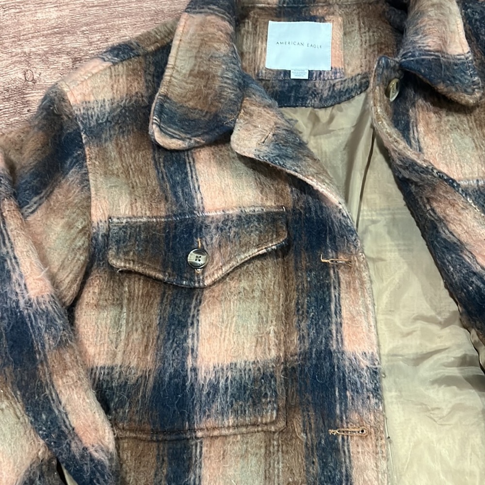 American Eagle Brushed Plaid Shacket - image 6